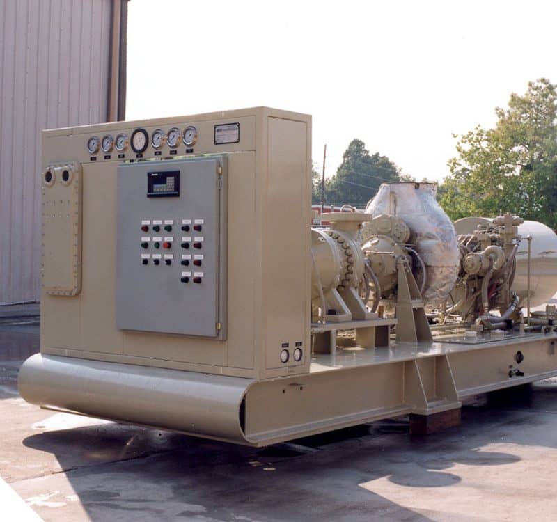 An image of a compressor control system that uses anti-surge controllers