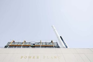 The roof of a power plant representing changes in energy supply and demand predicted by Petrotech in Houston, TX