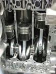internal combustion engine pistons of partial cross sectional view