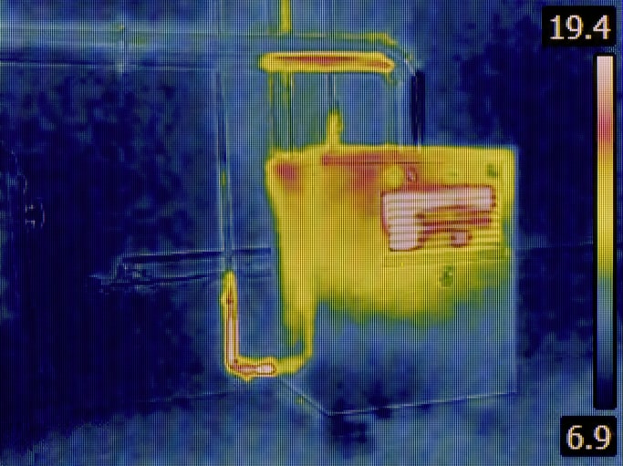 thermal imaging of a furnace